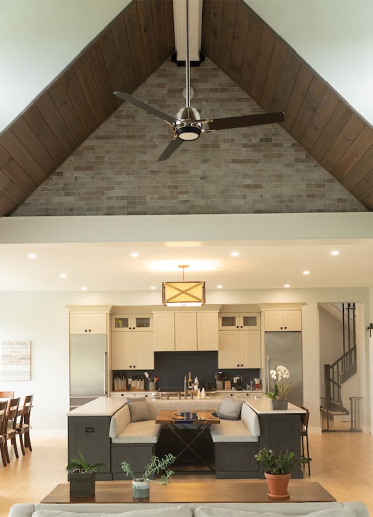 Open-concept living and kitchen space by Woodstone Homes in Dover NH